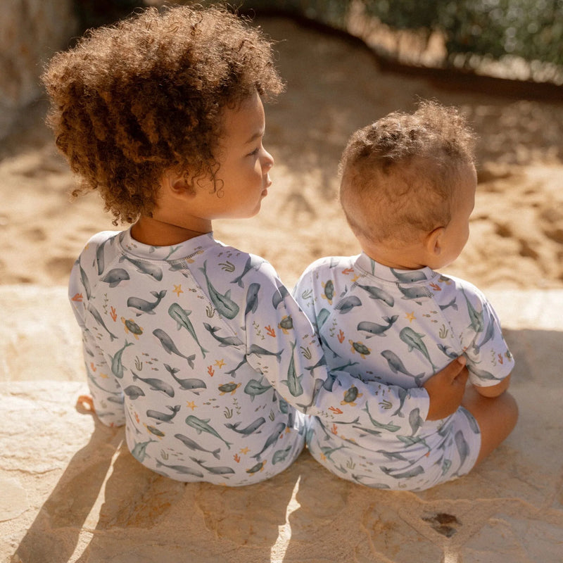 Little Dutch Swim shirt short sleeve - Multicolored - Sea Life- Swanky Boutique Malta