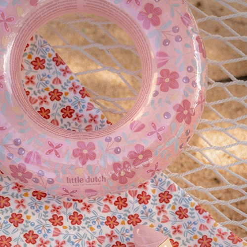 Little Dutch Swimming Ring Pink Flowers - Swanky Boutique Malta