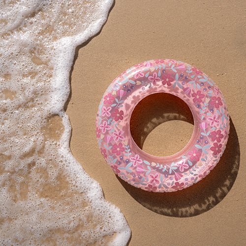 Little Dutch Swimming Ring Pink Flowers - Swanky Boutique Malta