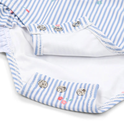 Little Dutch Swimsuit - Blue - Sunny Flowers - Swanky Boutique Malta