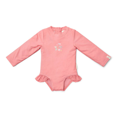 Little Dutch Swimsuit Long Sleeve - Pink - Sunny Flowers - Swanky Boutique Malta