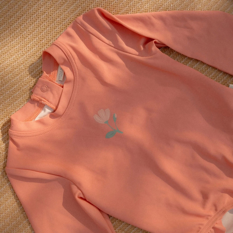 Little Dutch Swimsuit Long Sleeve - Pink - Sunny Flowers - Swanky Boutique Malta