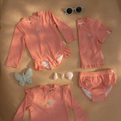 Little Dutch Swimsuit Long Sleeve - Pink - Sunny Flowers - Swanky Boutique Malta