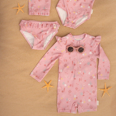 Little Dutch Swimsuit Long Sleeves - Ocean Treasures Multicolour  - Swanky Boutique Malta