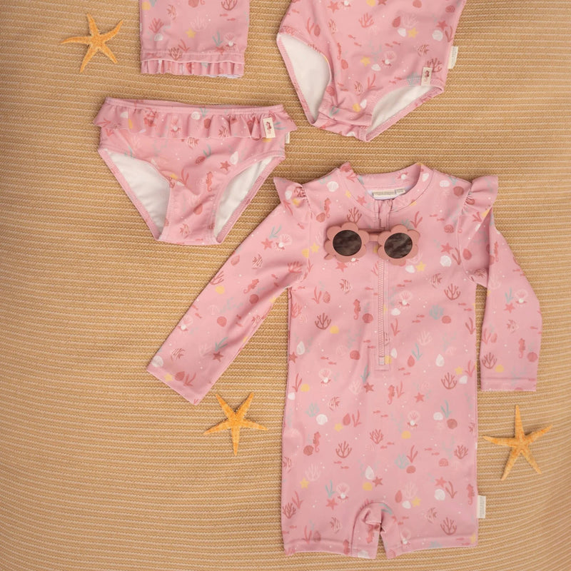 Little Dutch Swimsuit Long Sleeves - Ocean Treasures Multicolour  - Swanky Boutique Malta