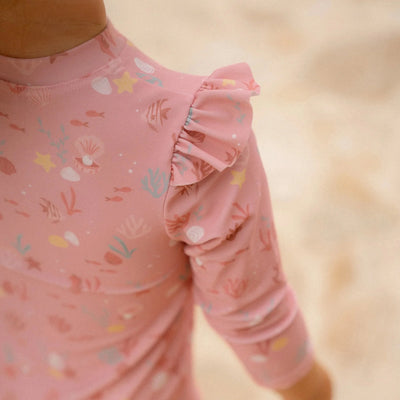 Little Dutch Swimsuit Long Sleeves - Ocean Treasures Multicolour  - Swanky Boutique Malta