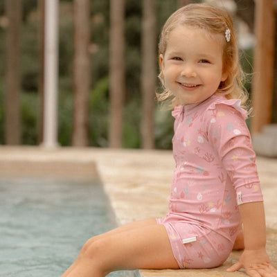 Little Dutch Swimsuit Long Sleeves - Ocean Treasures Multicolour  - Swanky Boutique Malta