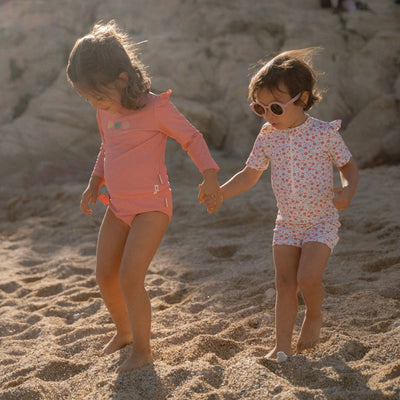 Little Dutch Swimsuit Short Sleeves - Sunny Flowers - Swanky Boutique Malta