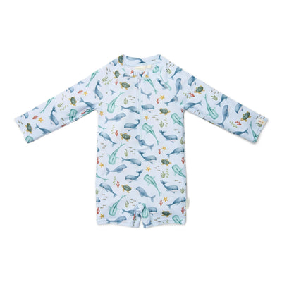 Little Dutch Swimsuit long sleeve - Multicolored - Sea Life - Swanky Boutique Malta