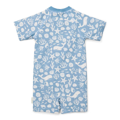 Little Dutch Swimsuit short sleeve - Light blue - Sea Life - Swanky Boutique Malta