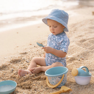 Little Dutch Swimsuit short sleeve - Light blue - Sea Life - Swanky Boutique Malta