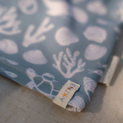 Little Dutch Swimsuit short sleeve - Light blue - Sea Life - Swanky Boutique Malta