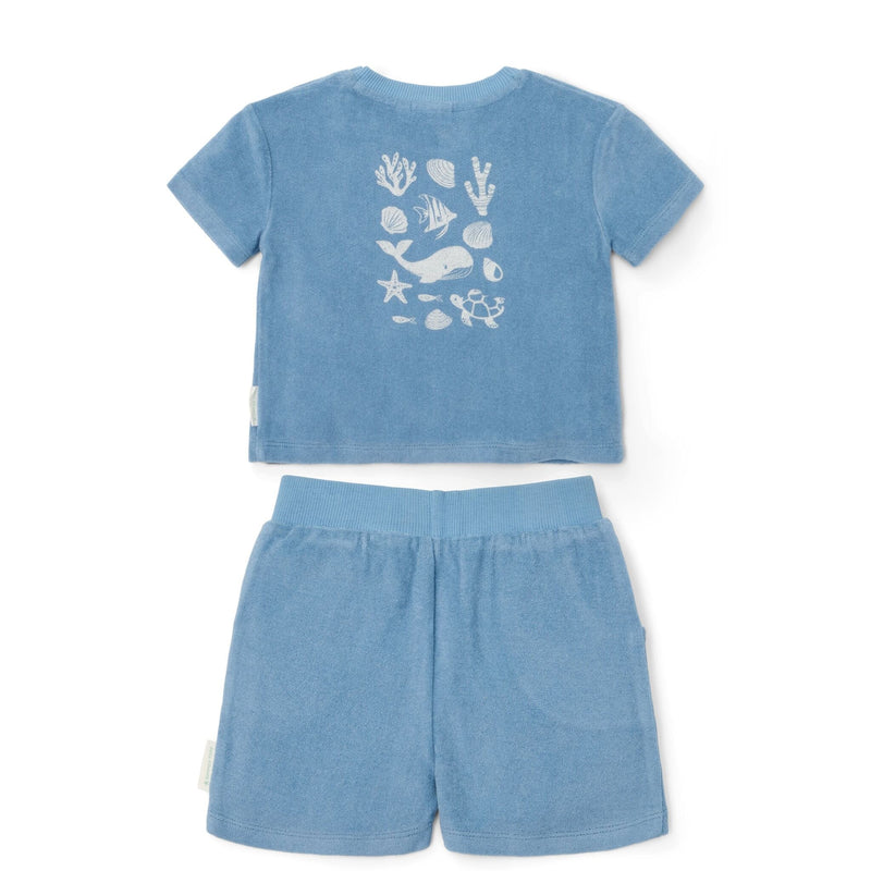 T-Shirt & Shorts Set - Sea Life Ocean Blue