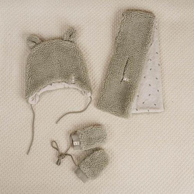 Little Dutch Teddy Hat Soft Green - Swanky Boutique 
