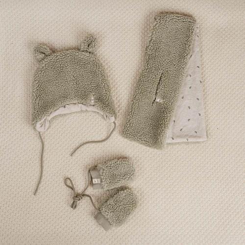 Little Dutch Teddy Hat Soft Green - Swanky Boutique 