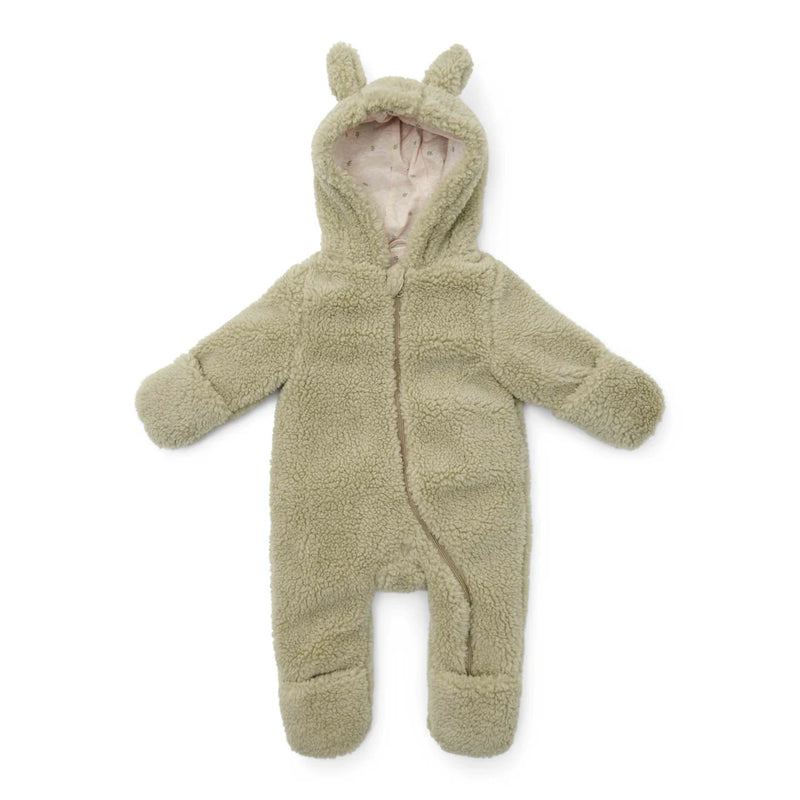 Little Dutch Teddy One-Piece Suit Soft Green - Swanky Boutique 