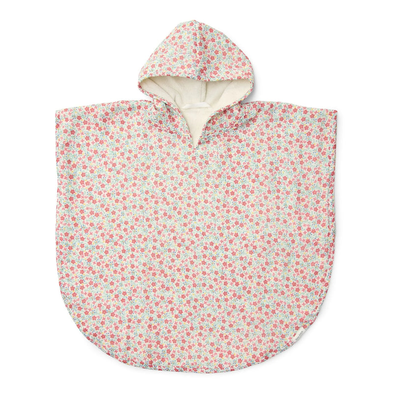 Little Dutch Towel - Beach Poncho Sunny Flowers Pink - Swanky Boutique Malta