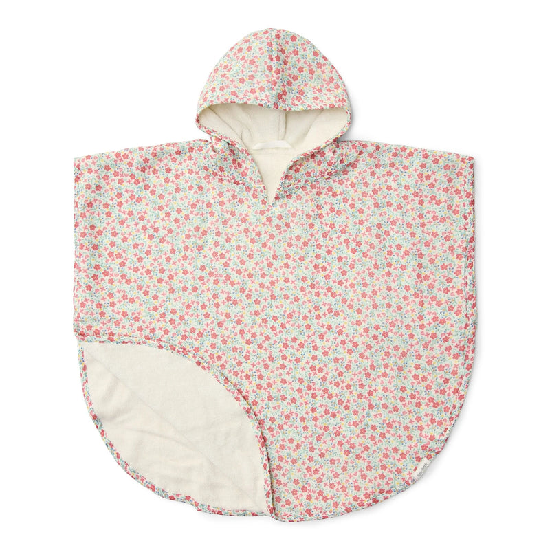Little Dutch Towel - Beach Poncho Sunny Flowers Pink - Swanky Boutique Malta