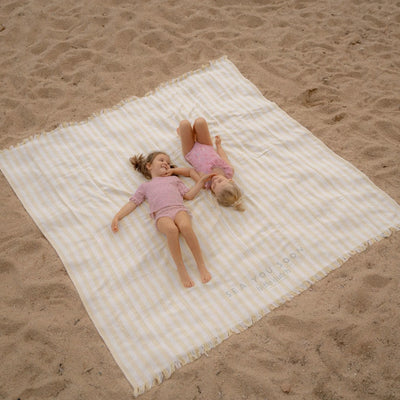 Little Dutch Towel - Yellow - Size one size - Stripe - Swanky Boutique Malta