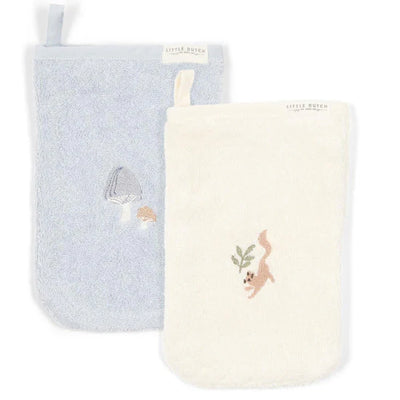 Little Dutch Washcloths set embroidered Forest Friends - Swanky Boutique 