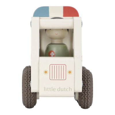 Little Dutch Wooden Ambulance White - Swanky Boutique Malta