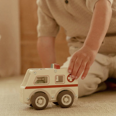 Little Dutch Wooden Ambulance White - Swanky Boutique Malta