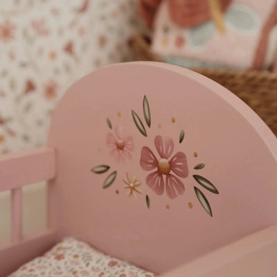Little Dutch Wooden Doll Bed Pink - Swanky Boutique Malta 