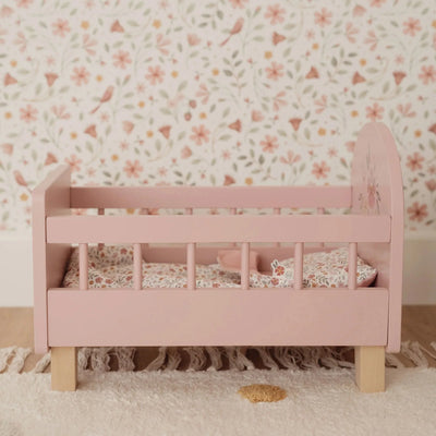 Little Dutch Wooden Doll Bed Pink - Swanky Boutique Malta 