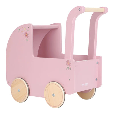 Little Dutch Wooden Doll Pram Pink - Swanky Boutique Malta