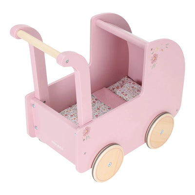 Little Dutch Wooden Doll Pram Pink - Swanky Boutique Malta