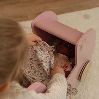 Little Dutch Wooden Doll Pram Pink - Swanky Boutique Malta