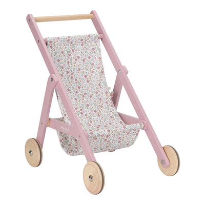 Little Dutch Wooden Doll Stroller Pink - Swanky Boutique Malta