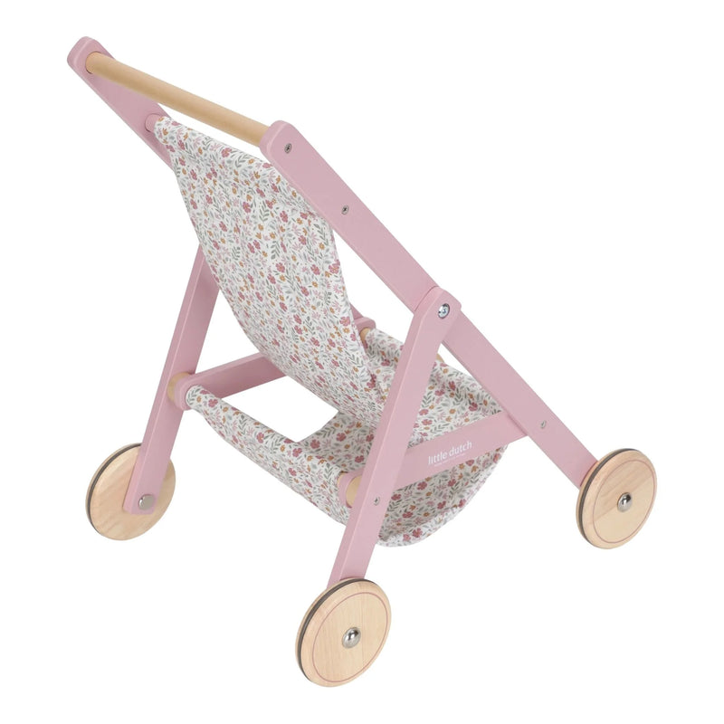 Little Dutch Wooden Doll Stroller Pink - Swanky Boutique Malta