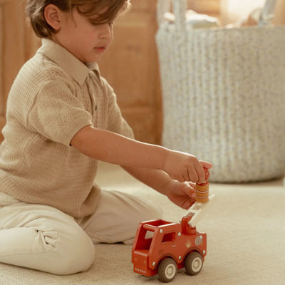Little Dutch Wooden Fire Truck Red - Swanky Boutique Malta