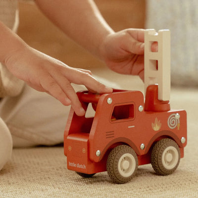 Little Dutch Wooden Fire Truck Red - Swanky Boutique Malta