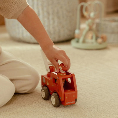 Wooden Fire Truck - Red