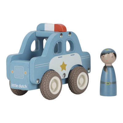 Little Dutch Wooden Police Car Blue - Swanky Boutique Malta