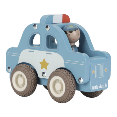 Little Dutch Wooden Police Car Blue - Swanky Boutique Malta