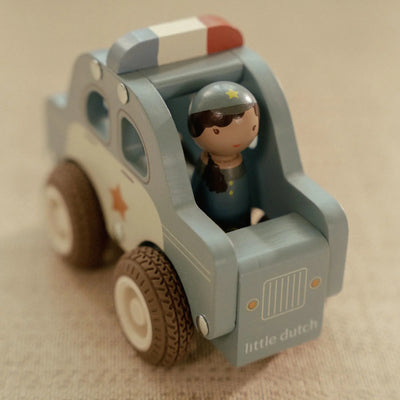Little Dutch Wooden Police Car Blue - Swanky Boutique Malta