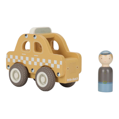Little Dutch Wooden Taxi - Yellow  - Swanky Boutique Malta