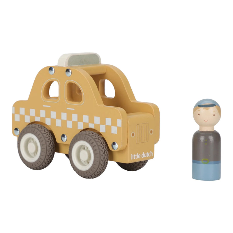 Little Dutch Wooden Taxi - Yellow  - Swanky Boutique Malta