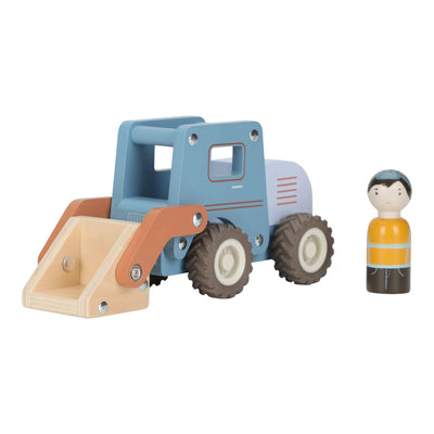 Little Dutch Wooden bulldozer – Blue - Swanky Boutique Malta