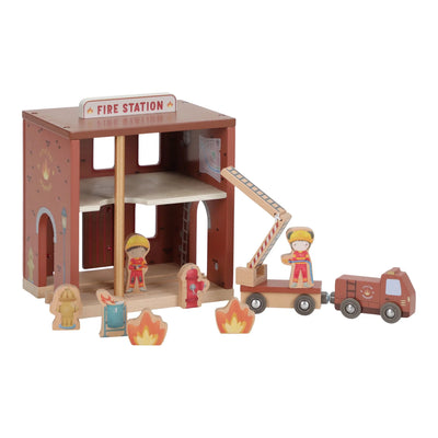 Little Dutch Wooden fire station – Red - Swanky Boutique Malta