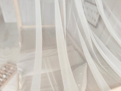Luletto Tulle Cream White House Bed Canopy-Swanky Boutique Malta