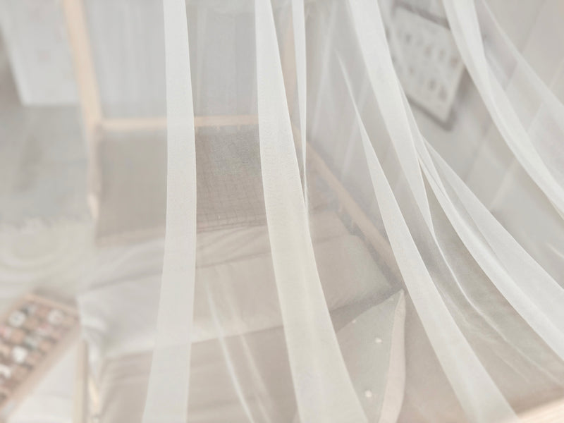 Luletto Tulle Cream White House Bed Canopy-Swanky Boutique Malta
