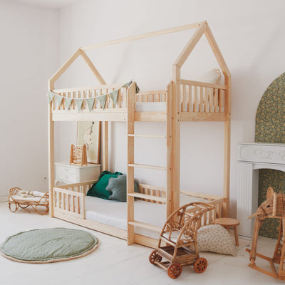 Luletto Bianco 190x90 bunk bed natural - Swanky Boutique Malta