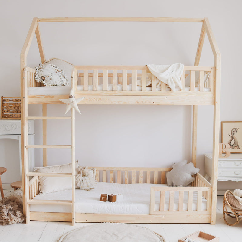 Luletto Bianco 190x90 bunk bed natural - Swanky Boutique Malta