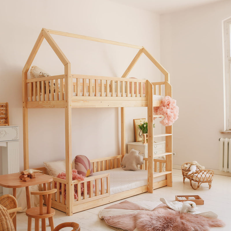 Luletto Bianco 190x90 bunk bed natural - Swanky Boutique Malta