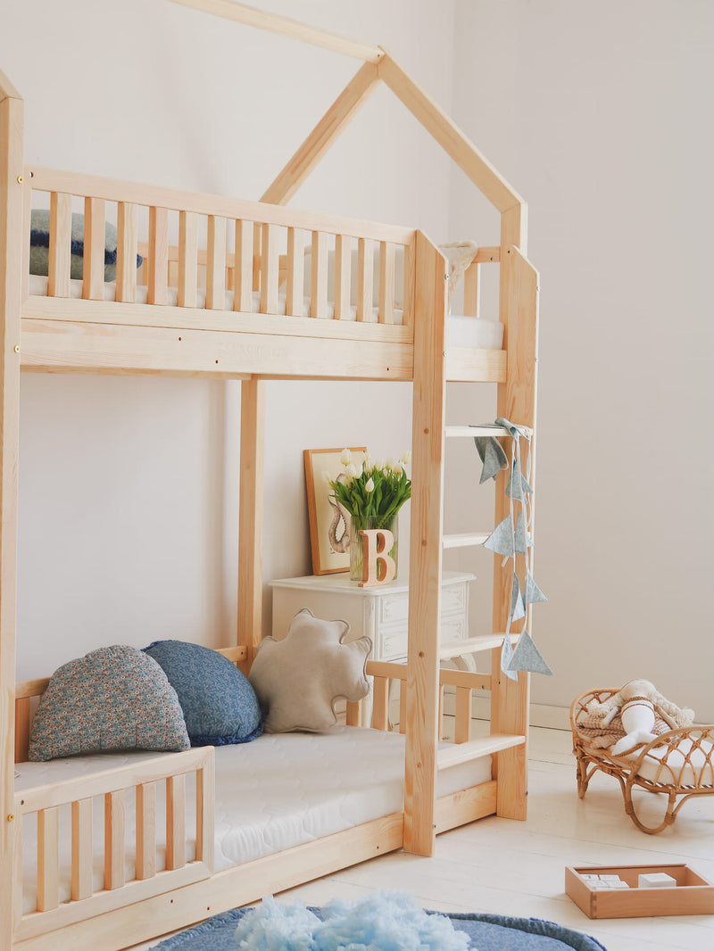 Luletto Bianco 190x90 bunk bed natural - Swanky Boutique Malta