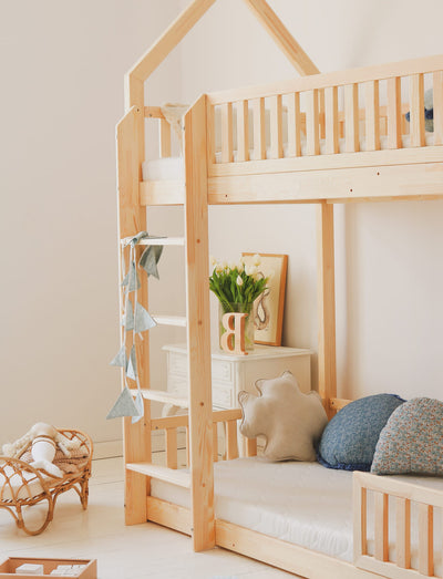 Luletto Bianco 190x90 bunk bed natural - Swanky Boutique Malta